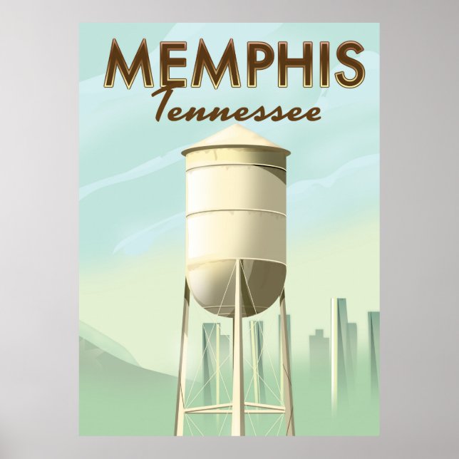 Minnesmärke för resor till Memphis Tennessee Poster (Framsidan)