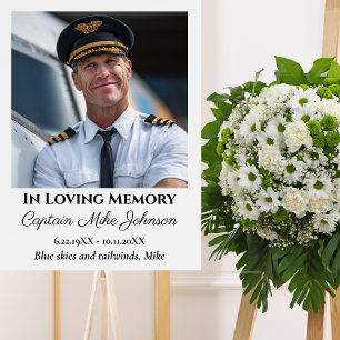 Minnesmärke Foto Begravning Aviation Till Minne Av Poster