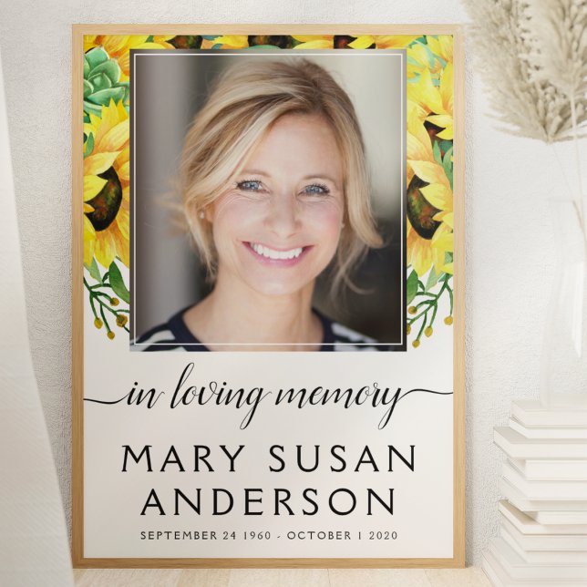 Minnesmärke Foto Solros Välkomstskylt Poster (Skapare uppladdad)