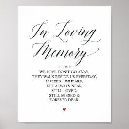 Minnesmärke i våra hjärtan minnestavla poster