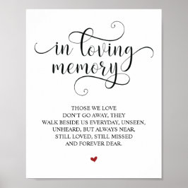 Minnesmärke i vårt hjärta poster