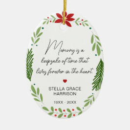 Minnesmärke Minne Är En Klenod Grönska Foto Julgransprydnad Keramik