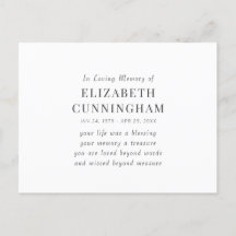 Minnesmärke Modern Enkel Citat