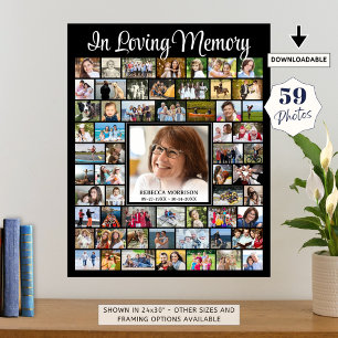 Minnesmärke TILL KÄRLEKENS MINNE Text 59 Fotokolla Poster