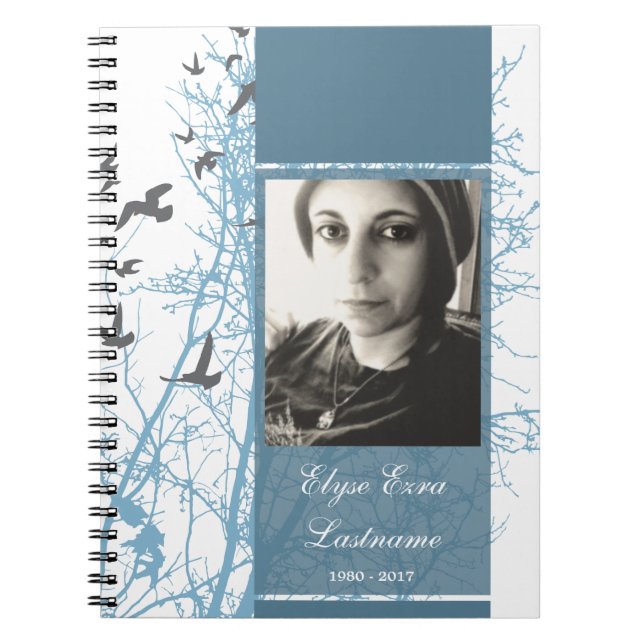 minnesmärken silhouscreen gästboken anteckningsbok (Framsidan)