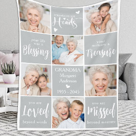 Minnesminne för Personlig 6 Fotokollage Fleecefilt