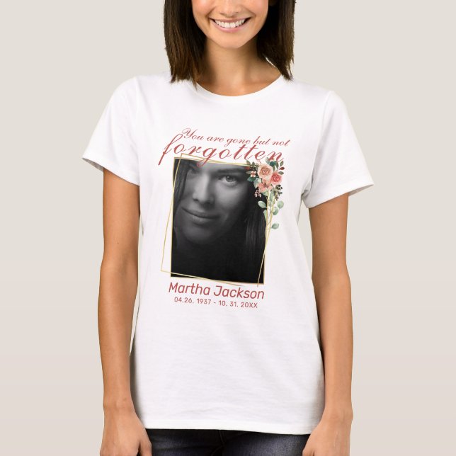 Minnesminne I VÅRA HJÄRTOR 1 Fotominne T Shirt (Framsida)