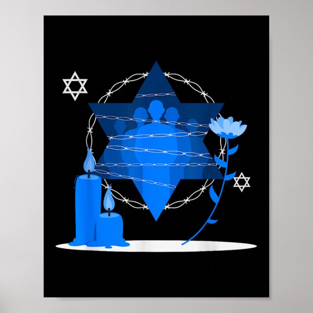 Minnesminnesdagen för förintelsen - Yom Hashoah Poster (Framsidan)