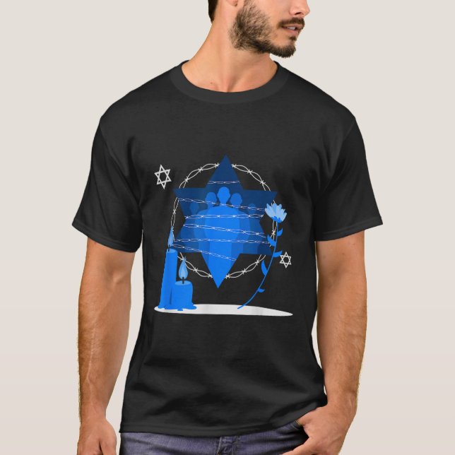 Minnesminnesdagen för förintelsen - Yom Hashoah T Shirt (Framsida)