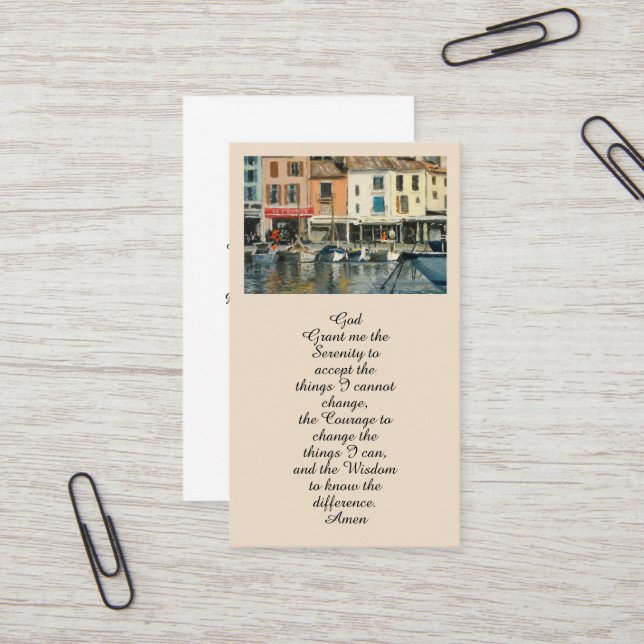 Minnesminneskort i Loving Visitkort (Fram/Back In Situ)