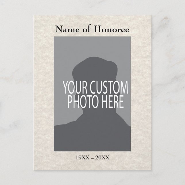 Minnesminneskort med foto vykort (Framsida)