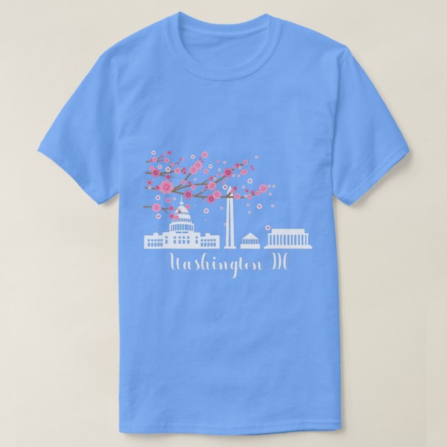 Minnesminnesmärket Washington DC Cherry Blommars M T Shirt (Design framsida)