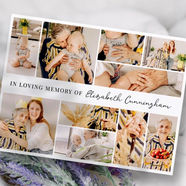 Minnesmodern Enkel Minimalistisk Modern 10 Fotosam Vykort (Skapare uppladdad)