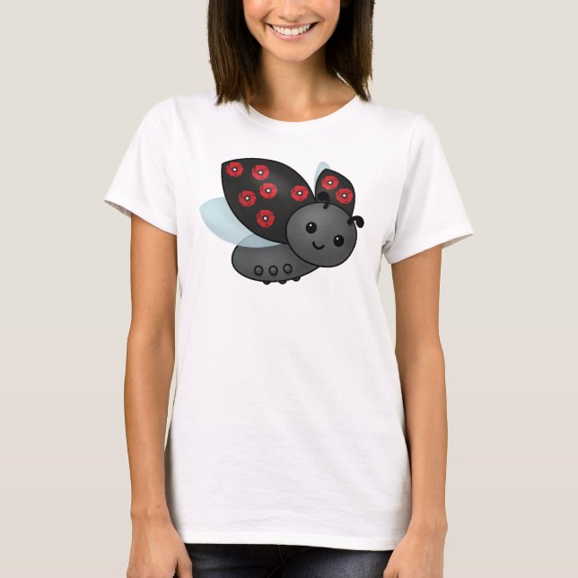 Minnesnamn Ladybug T Shirt (Framsida)