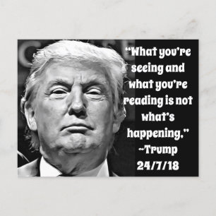 Minnesnoteringar för funna, stupida trumpcitatteck vykort