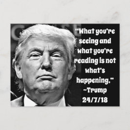 Minnesnoteringar för funna, stupida trumpcitatteck vykort