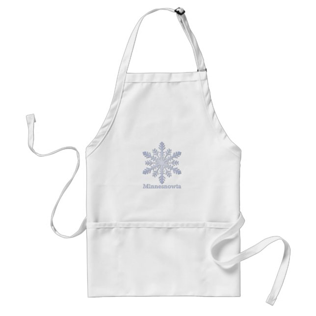 Minnesnowta Blue Snowflake Förkläde (Framsidan)