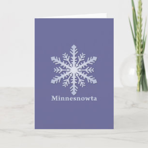 Minnesnowta Blue Snowflake Helgkort