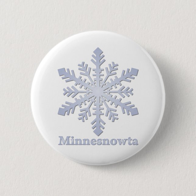 Minnesnowta Blue Snowflake Knapp (Framsida)