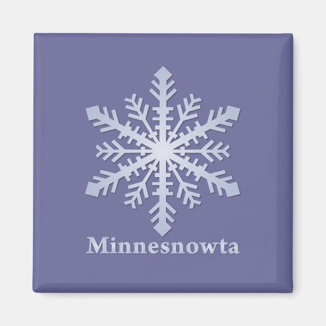 Minnesnowta Blue Snowflake Magnet (Framsidan)
