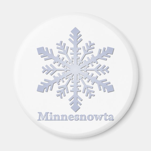 Minnesnowta Blue Snowflake Magnet (Framsidan)