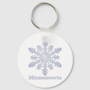 Minnesnowta Blue Snowflake Nyckelring