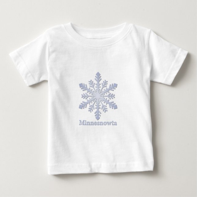 Minnesnowta Blue Snowflake Tee (Framsida)