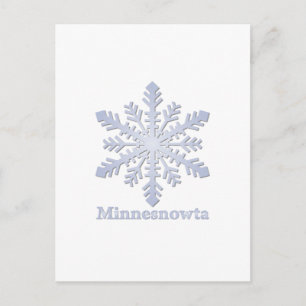 Minnesnowta Blue Snowflake Vykort