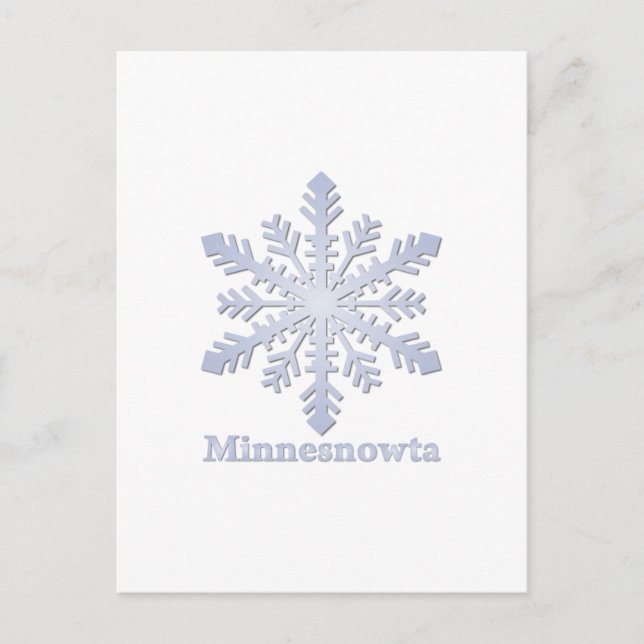 Minnesnowta Blue Snowflake Vykort (Framsida)