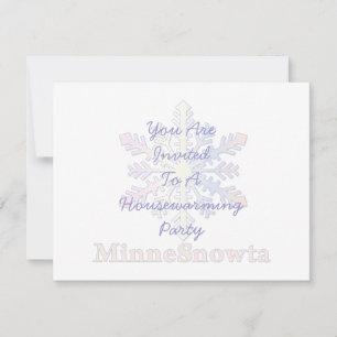MinneSnowta med Snowflake Inbjudningar