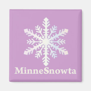 MinneSnowta med Snowflake Magnet