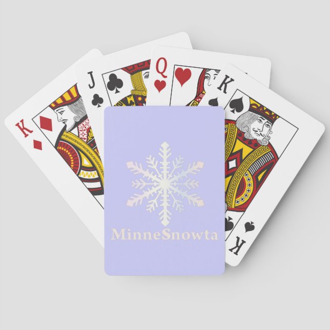 MinneSnowta med Snowflake Spel Kort (Baksidan)