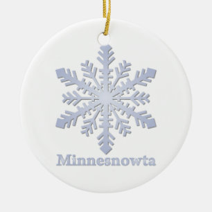 Minnesnowta Snowflake Julgransprydnad Keramik
