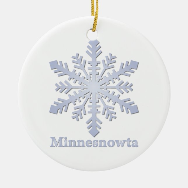 Minnesnowta Snowflake Julgransprydnad Keramik (Framsidan)