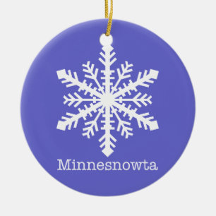 Minnesnowta Snowflake Julgransprydnad Keramik