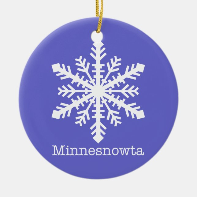 Minnesnowta Snowflake Julgransprydnad Keramik (Framsidan)