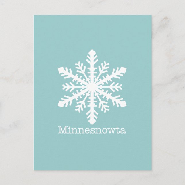 Minnesnowta Snowflake Vykort (Framsida)