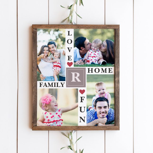 Minnesnyckel för Modern Family Photo Collage Kärle Poster (Skapare uppladdad)