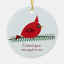 Minnesornament för när änglar är nära - Kardinaler