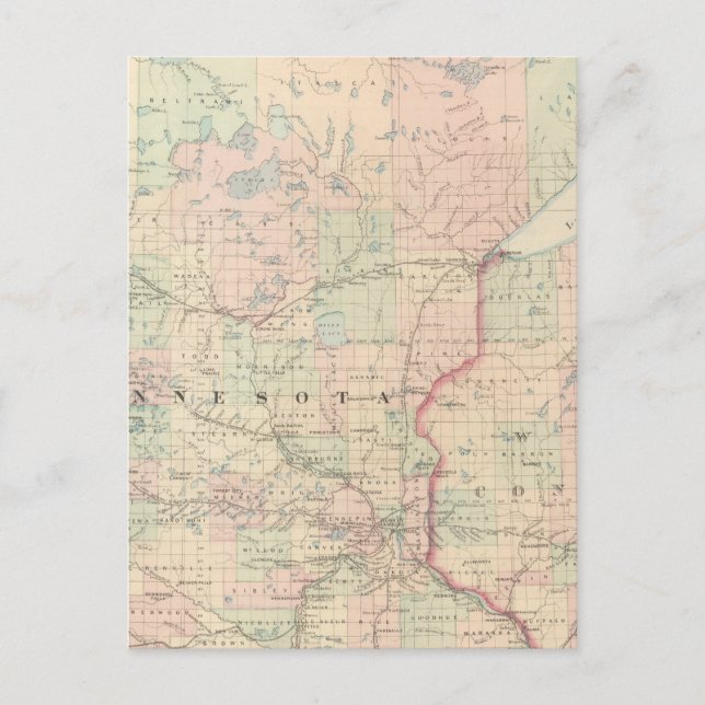 Minnesota 3 vykort (Framsida)