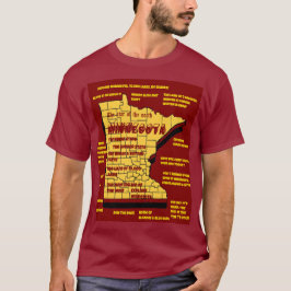 Minnesota 3d karta t shirt