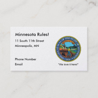 Minnesota-Affärskort Tidsbeställning Kort