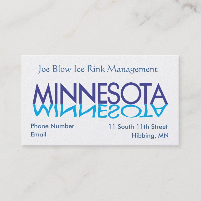 Minnesota-Affärskort Tidsbeställning Kort (Framsida)