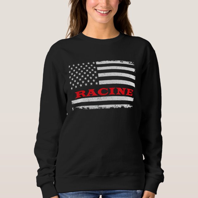 Minnesota American Flagga Racine Usa Patriotic Sou T Shirt (Framsida)