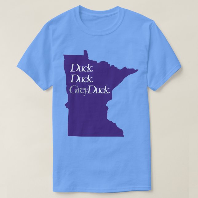 Minnesota Anka Anka Grått Anka Lila T Shirt (Design framsida)