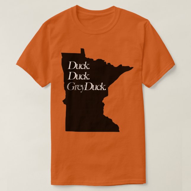 Minnesota Anka Anka Grått Anka T Shirt (Design framsida)