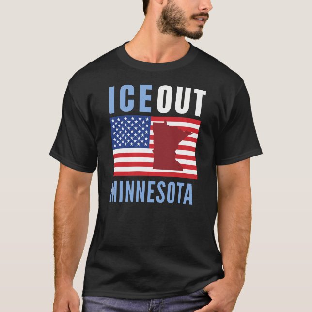 Minnesota Anti ICE Trump Protest  T Shirt (Framsida)