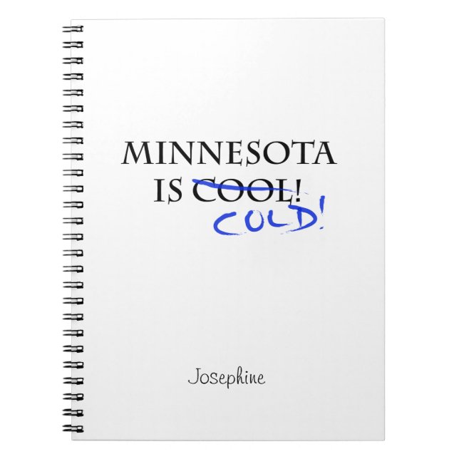 Minnesota är Coola Anteckningsbok (Framsidan)