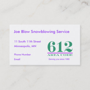 Minnesota Area Codes Tidsbeställning Kort