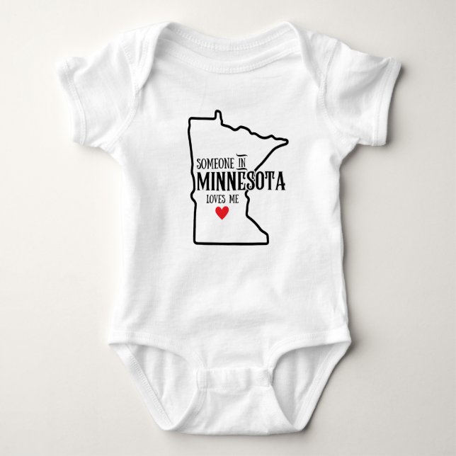 Minnesota Baby, någon i Minnesota älskar mig T Shirt (Framsida)